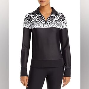 Aqua Athletic Quarter Zip Winter Snowflake Running Active Jacket XL NWT